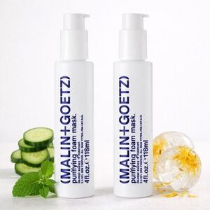 Lot of 2 MALIN + GOETZ Purifying Foam Mask 4oz Soy Protein Deep Cleanser